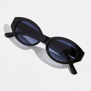 Free People Black Lolita Slim Sunglasses